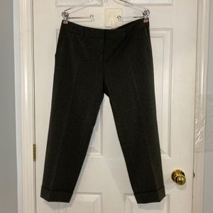 Authentic Prada Cropped Slim Fit Virgin Wool Grey Pants